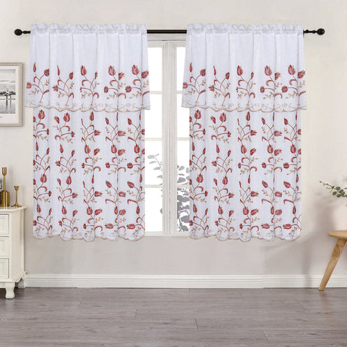 Laith Embroidered Curtain – 2-Panel Set 63"