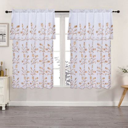 Laith Embroidered Curtain – 2-Panel Set 63"
