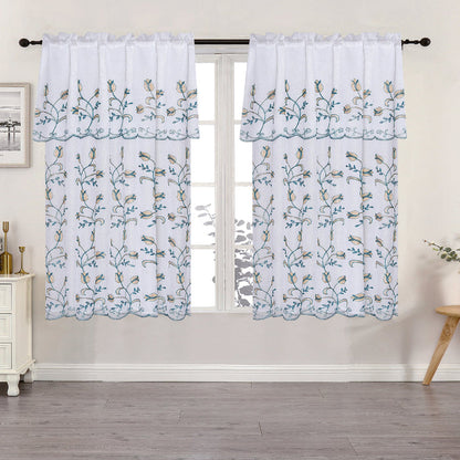 Laith Embroidered Curtain – 2-Panel Set 63"