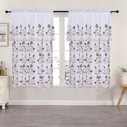 Laith Embroidered Curtain – 2-Panel Set 63"