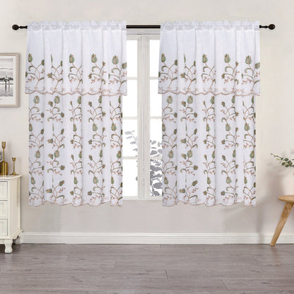 Laith Embroidered Curtain – 2-Panel Set 63"