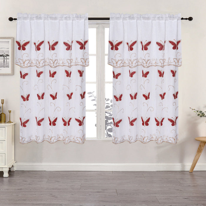 Laith Embroidered Curtain – 2-Panel Set 63"