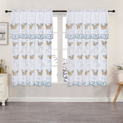 Laith Embroidered Curtain – 2-Panel Set 63"