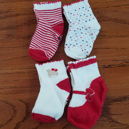 Mayoral 4pk girls red socks box set