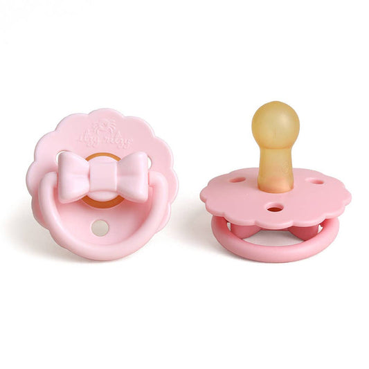 *NEW STYLE* Itzy Soother™ Natural Rubber Paci Sets - Pink Bow