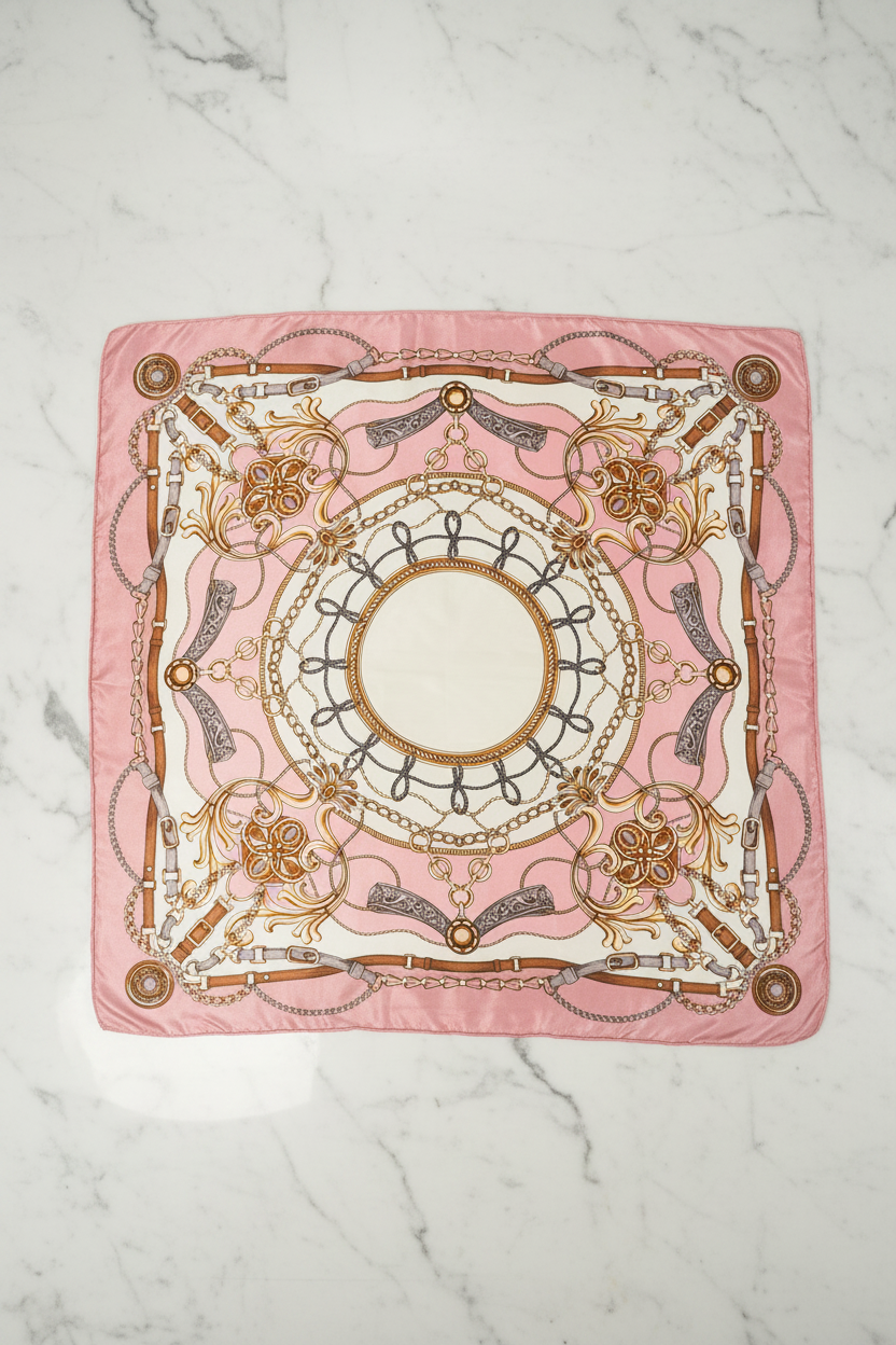 Rayne Scarf - Chain Print Pink