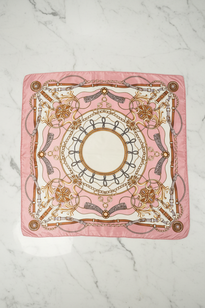 Rayne Scarf - Chain Print Pink