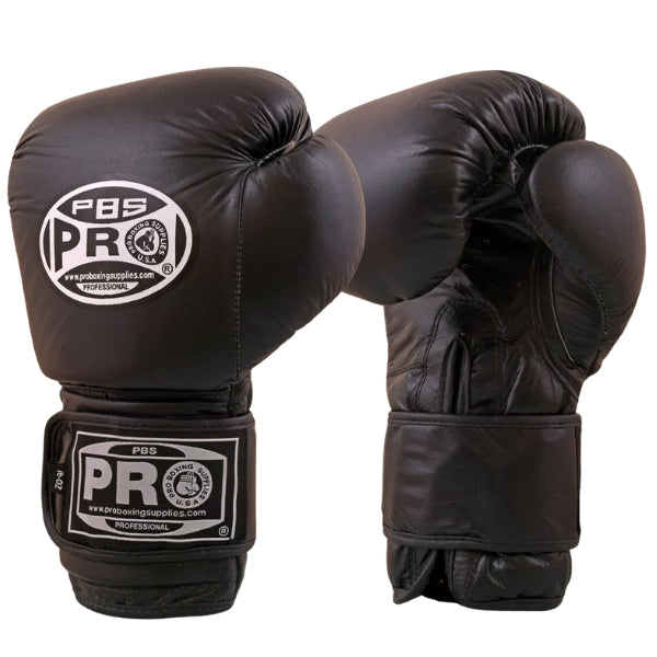ProBoxing® Classic Leather Boxing Gloves - Training Gloves - Black