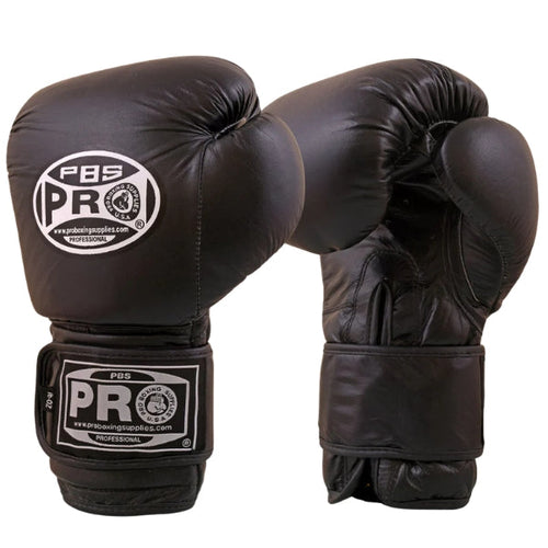 ProBoxing® Classic Leather Boxing Gloves - Training Gloves - Black