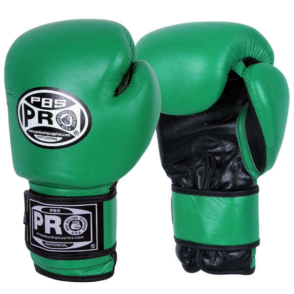 ProBoxing® Classic Leather Boxing Gloves - Training Gloves - Green