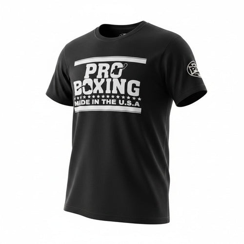 ProBoxing® Graphic T-Shirt – Made in USA Boxing Tee - Training Shirt (Black)