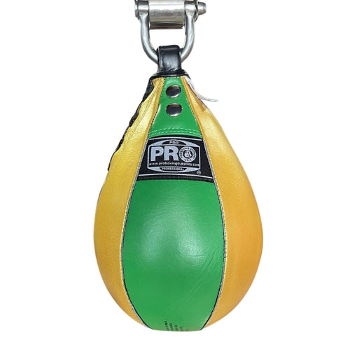 ProBoxing® Leather Speed Bag - Gold, Green, & Black