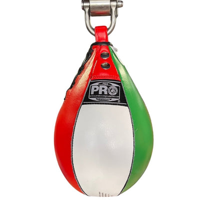 ProBoxing® Leather Speed Bag - Red, White & Green