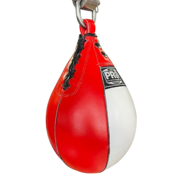 ProBoxing® Leather Speed Bag - Red, White & Green