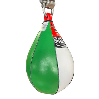 ProBoxing® Leather Speed Bag - Red, White & Green
