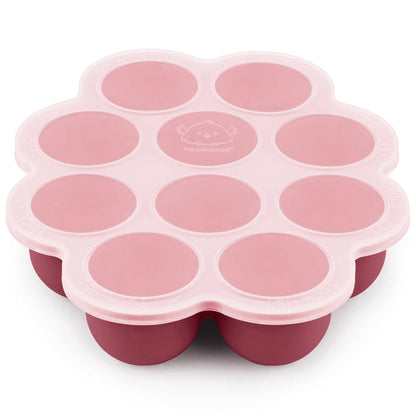 KeaBabies silicone baby food freezer tray with 10 pods, BPA-free, eco-friendly design for easy meal prep.