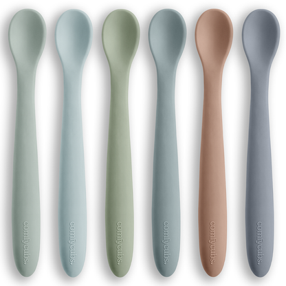 Silicone Baby Spoons Set - BPA Free Utensils by Comfy Cubs