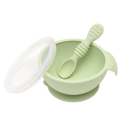 Silicone First Feeding Set: Sage