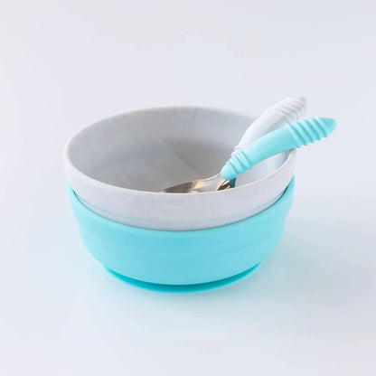 Silicone Grip Bowl: Marble