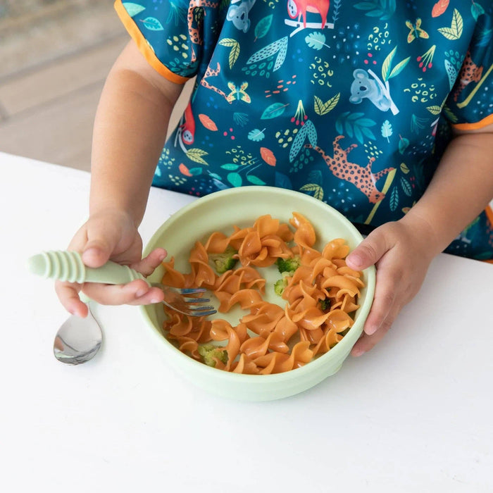 Silicone Grip Bowl: Sage