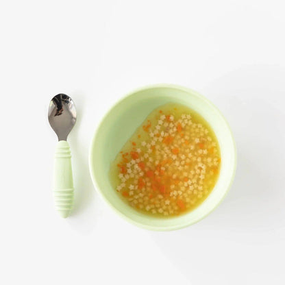 Silicone Grip Bowl: Sage