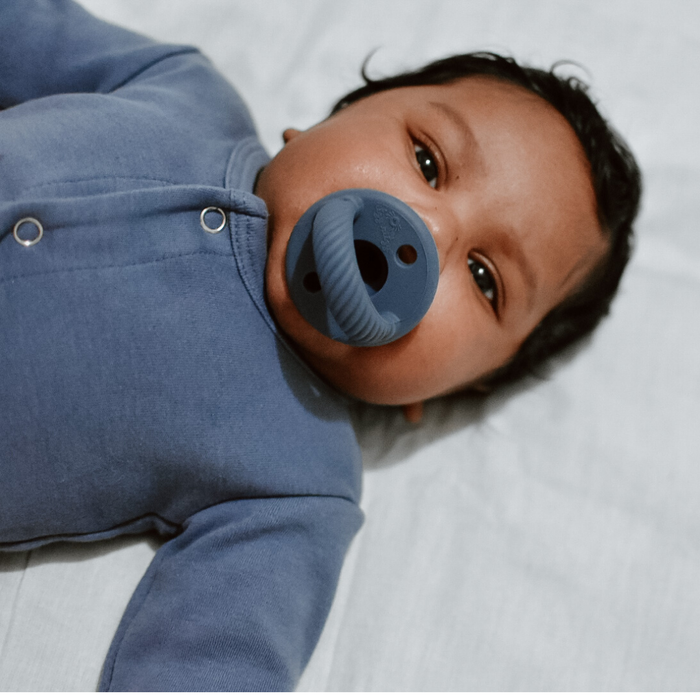 Sweetie Soother™ Pacifier Sets (2-pack): Robin's Egg Blue + Navy Cables