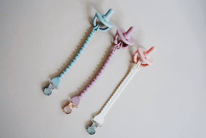 Sweetie Soother™ Pacifier Sets (2-pack): Robin's Egg Blue + Navy Cables