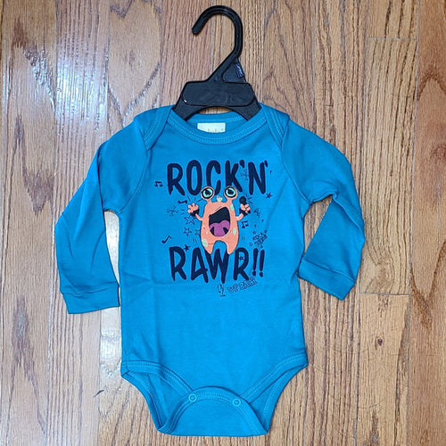 Up Baby Rock 'n Rawr Monster Onesie