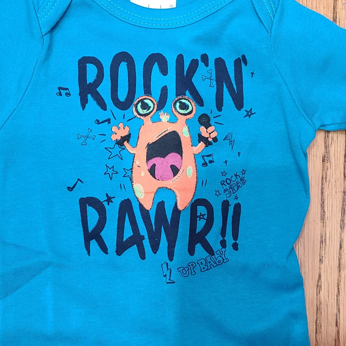 Up Baby Rock 'n Rawr Monster Onesie